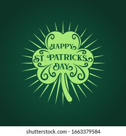 St. Patrick's Day Vector Illustration. Happy St. Patrick's Day vector flat design template for background, banner, poster, greeting card. Happy St. Patrick's Holiday celebration.