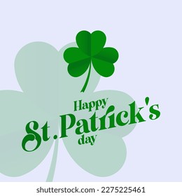 St. Patrick's day. Vector Illustration Of Leaves From Origami Paper. Suitable for social media, greeting cards etc