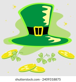 St. Patrick's Day. Vector illustration of design elements on light background