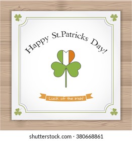 St Patrick's Day vector illustration. Traditional Irish card. Perfect template for poster, banner, mail papers, invitation, greeting, congratulation, announcement. Festive flyer
