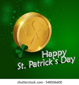 St. Patrick's Day vector illustration. Elements are layered separately in vector file.