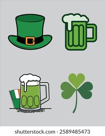 St. Patrick's day vector style design element 