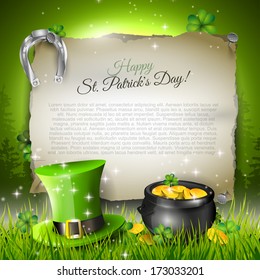 St. Patrick's Day - vector template with copyspace 