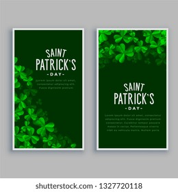 st. patricks day vertical banners set