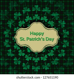 St. Patrick's Day. Vintage background template. Vector illustration EPS10