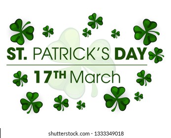 St. Patricks Day vintage holiday badge design. Vector illustration EPS10 - Vector