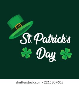 St. Patricks Day Vintage Holiday Banner Design | Poster for Saint Patricks Day, Original Decorative Typeface for Festive Text st. Patrick's Day, Creative Typography with Flourishes For St Patricks Day