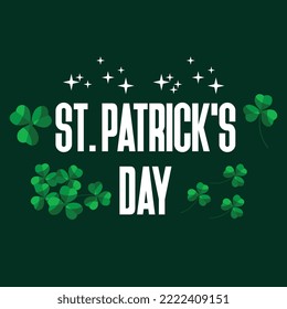 St. Patricks Day Vintage Holiday Banner Design | Poster for Saint Patricks Day, Original Decorative Typeface for Festive Text st. Patrick's Day, Creative Typography with Flourishes For St Patrick's Da