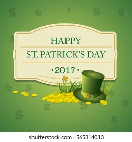 St. Patrick's Day vintage holiday badge design