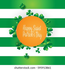 St. Patricks Day vintage holiday badge design. Vector illustration EPS10