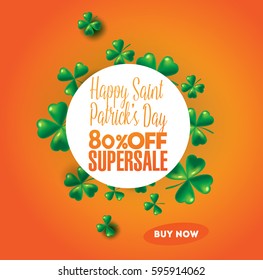 St. Patricks Day vintage holiday badge design. Vector illustration EPS10