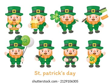 St. Patrick's Day watercolor Clipart, illustration Digital painting