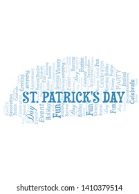 St. Patrick's Day Word Cloud. Wordcloud Made With Text.