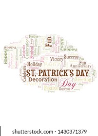 St. Patrick's Day Word Cloud. Wordcloud Made With Text.