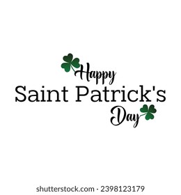 St patricks day with wreath shamrock icon vector illustration.
