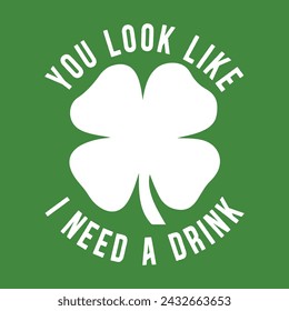 Día de San Patricio Parece Que Necesito Una Camiseta De Cerveza Shamrock