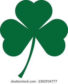 St. Patrick's Day.Emblems leaf clover.Clover Vector, Lucky Charm.	