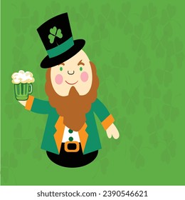 St Patrick's Day-Irish Cartoon Man	