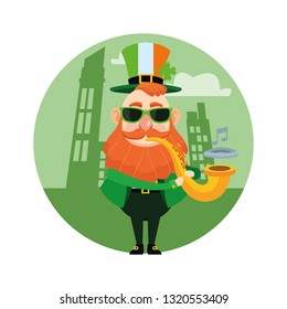 St patricks elf cartoon