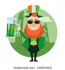 St patricks elf cartoon