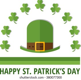 St. Patrick's emblem with green Irish cap. Eps 10