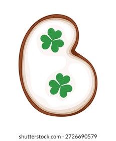 St Patricks tipo de letra trébol de trébol de trébol letra B. Folklore irlandés ABC tipografía signo de Vector, celebración de marzo letra de fuente. Símbolo o elemento tipo día de San Patricio con hojas de trébol en espuma de cerveza o cerveza
