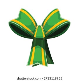 St Patricks font typeset green bow tie letter Y. Irish folk type vector symbol, March celebration font letter. Spring holiday ABC typeset element or Saint Patrick sign with leprechaun costume element
