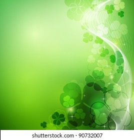 St. Patrick's glowing abstract background