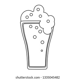 st patricks green beer cup in black and white