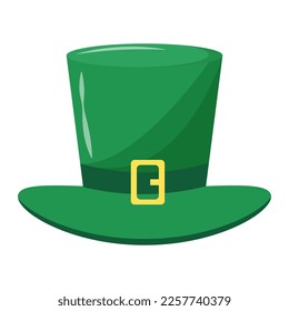 St patrick's green hat isolated on white. Patricks Day holiday. 