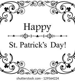 St. Patrick's greeting card. Vector Illustration