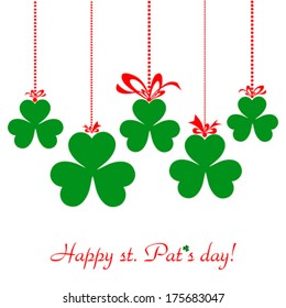 St. Patrick's greeting card. Vector Illustration 