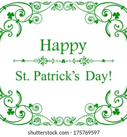 St. Patrick's greeting card. Vector Illustration 