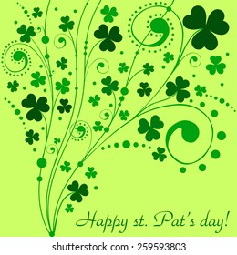 St. Patrick's greeting card. Vector Illustration