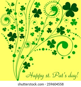 St. Patrick's greeting card. Vector Illustration