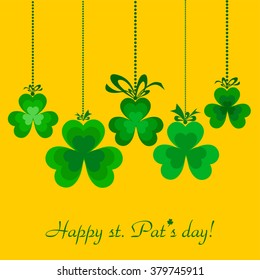 St. Patrick's greeting card. Vector Illustration 