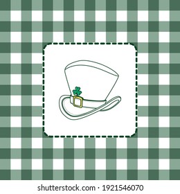 St Patrick's hat background for card