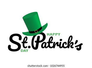 St. Patrick's hat Day card  vector illustration on background 

