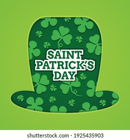 St. Patrick's Hat Day Paper Cut Poster and Greeting Card