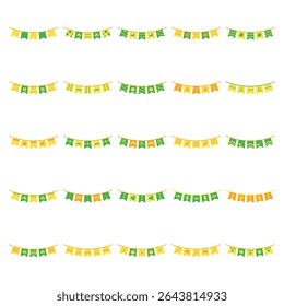 St. Patrick's Holiday Birthday Flags Icons. Easy To Edit. EPS 10