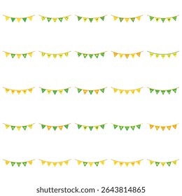 St. Patrick's Holiday Flags Decoration Flat Icons. Easy To Edit. EPS 10