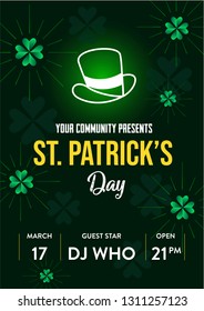St Patrick's Holiday Party Poster & Flyer Invitation Design
