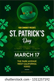 St Patrick's Holiday Party Poster & Flyer Invitation Design
