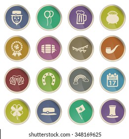 St Patricks label icons for web