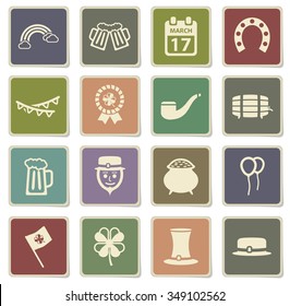 St Patricks label icons for web
