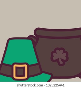 st patricks leprechaun hat with cauldron