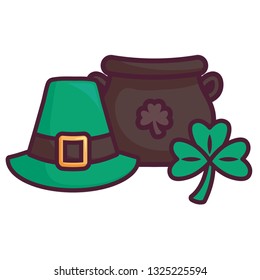 st patricks leprechaun hat with cauldron