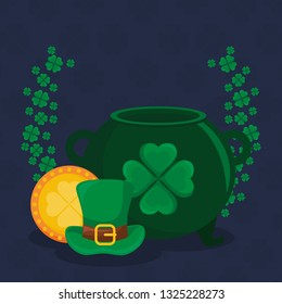 st patricks leprechaun hat with cauldron