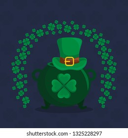 st patricks leprechaun hat with cauldron