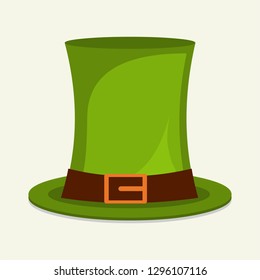 st patricks leprechaun hat vector illustration